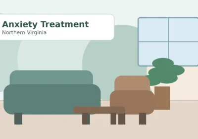 Comfortable therapy office for anxiety treatment in Northern Virginia