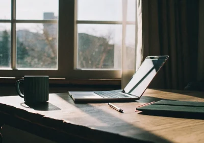A notebook on a calm desk used for writing to stop overthinking and worrying in everyday life.