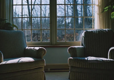 A peaceful sunlit therapy room for grief counseling in Fairfax Virginia