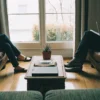 A person in a consultation with a Christian counsellor to find support that aligns with their beliefs.