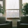 Calm therapy office for postpartum mental health support